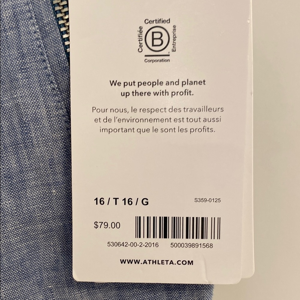 Casual Blue Linen Joggers with Zipper Pockets - Picture 5 of 9